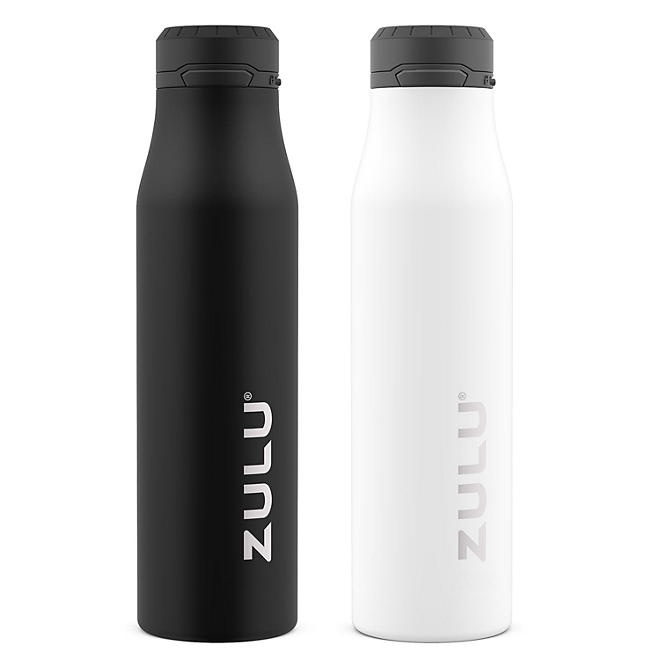 Zulu 26oz Stainless Steel Vacuum Insulated Leak Proof Water Bottle Of 2