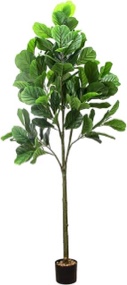 LUWENER 6ft Artificial Plant Fiddle Leaf Fig Tree,Faux Ficus Lyrata in Pot,Ficus Fake Plant Artificial Trees for Office Indoor Outdoor Garden Living Room Home Decor(1PCS)