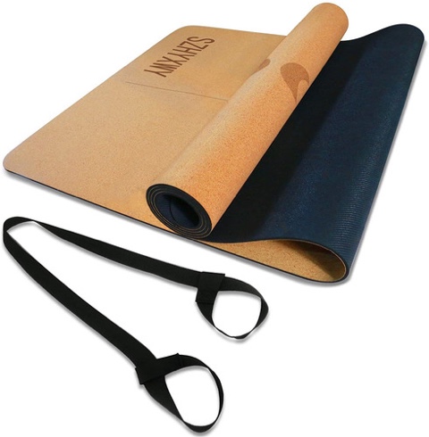 Szhyxwy Cork Yoga Mat for Women and Men...