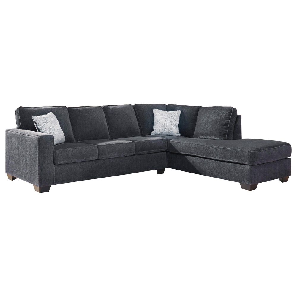 Signature Design by Ashley Altari 2-Piece Right Facing Sectional in Slate Blue