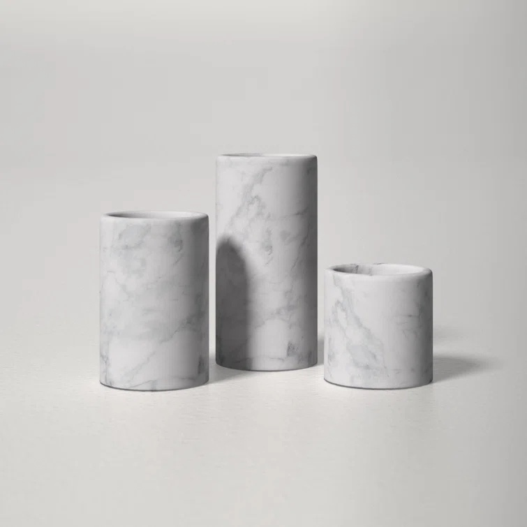Matheson Stone Tabletop Taper Holder Set