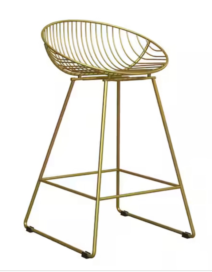 Ellis Brass Metal Wire Counter Stool