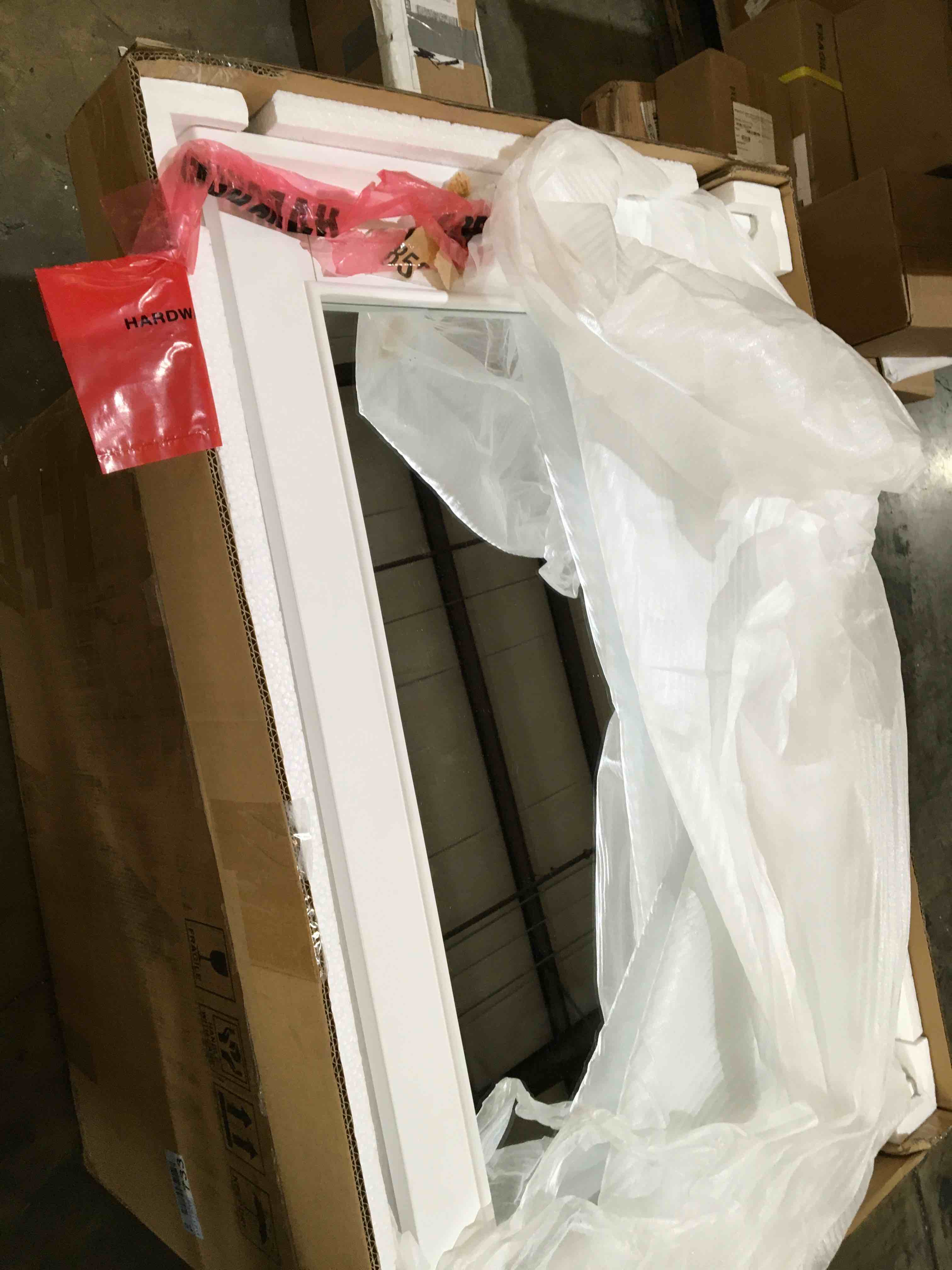 Medium Traditional White Framed Mirror (24 in. W 30 in. H)