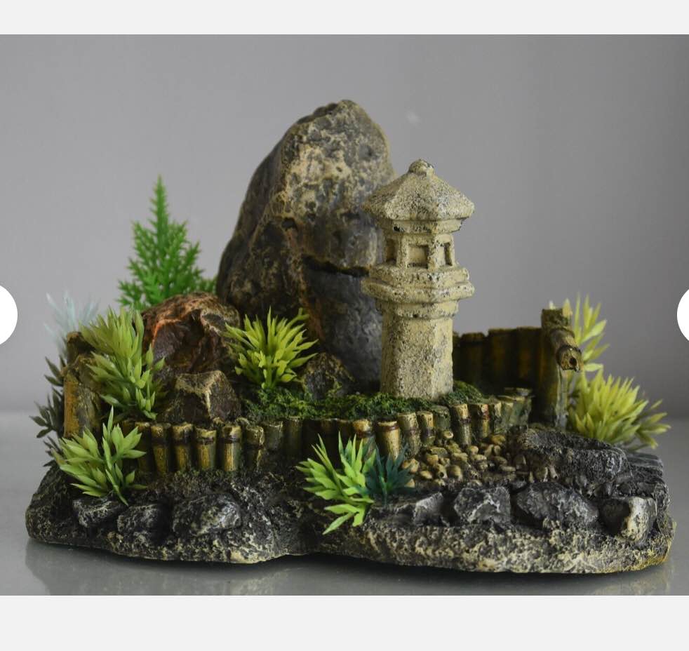 Aquarium Stunning Detailed Zen Garden Decoration 13 x 12 x 18 cms