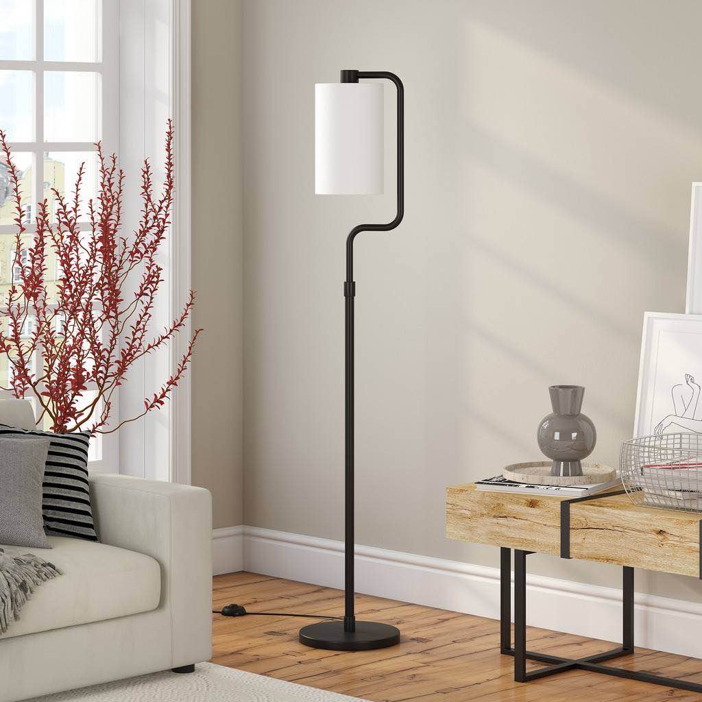 Rotolo Blackened Bronze Floor Lamp - Hudson & Canal FL0853