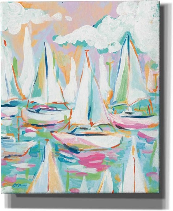 Sailboat Sea by Jessica Mingo - Painting Print on Canvas