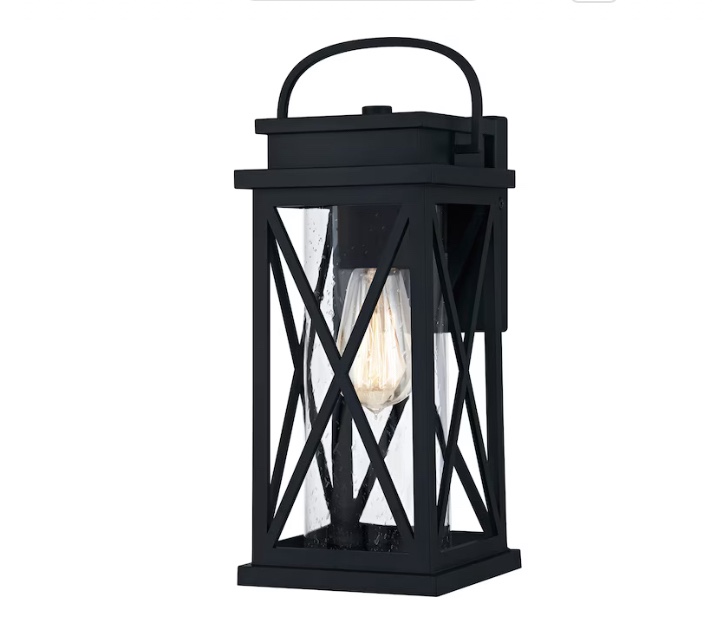 Quoizel Saint Elias 1-Light 14.25-in Matte Black Outdoor Wall Light