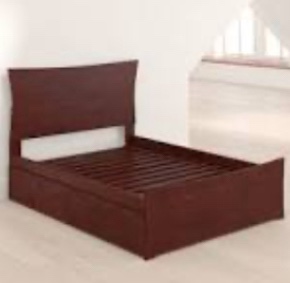 Daury Solid Wood Storage Platform Bed