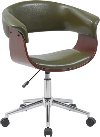 Atrium Faux Leather Mid-Century Office Chair