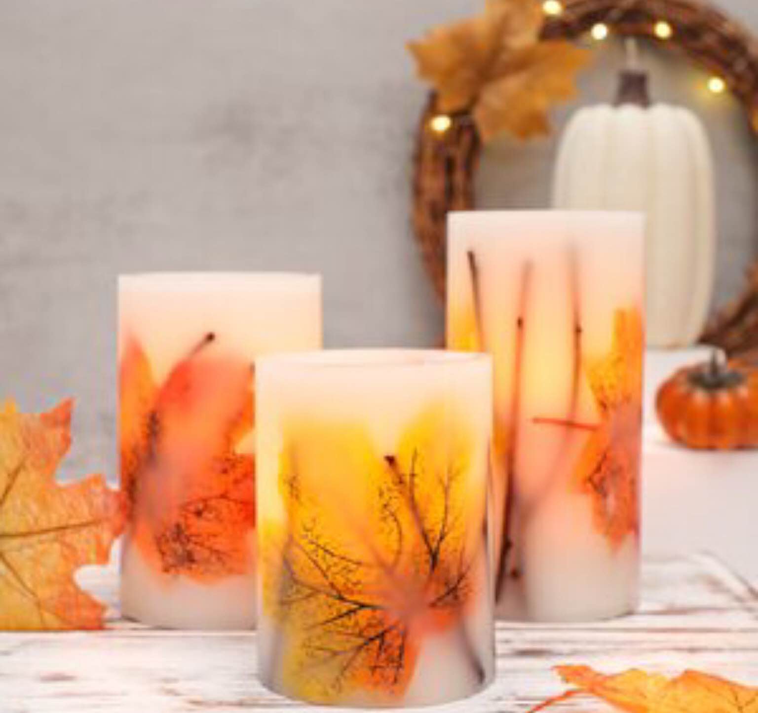 Fall Pillar Candle