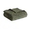 Declan Green Sherpa 50 in. x 60 in. Throw Blanket