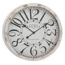 Vintage Wood Wall Clock White 24" - Olivia & May: Silent, Round ...