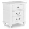 Annie 3-Drawer Nightstand in White