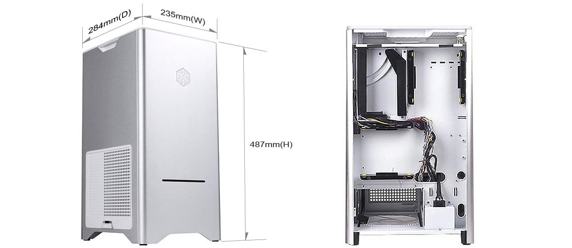 Silverstone Tek Aluminum Tower Computer Case FT03B-MINI 