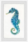 Beach Adventure 'Aegean Sea Horse' Framed Watercolor Painting Print