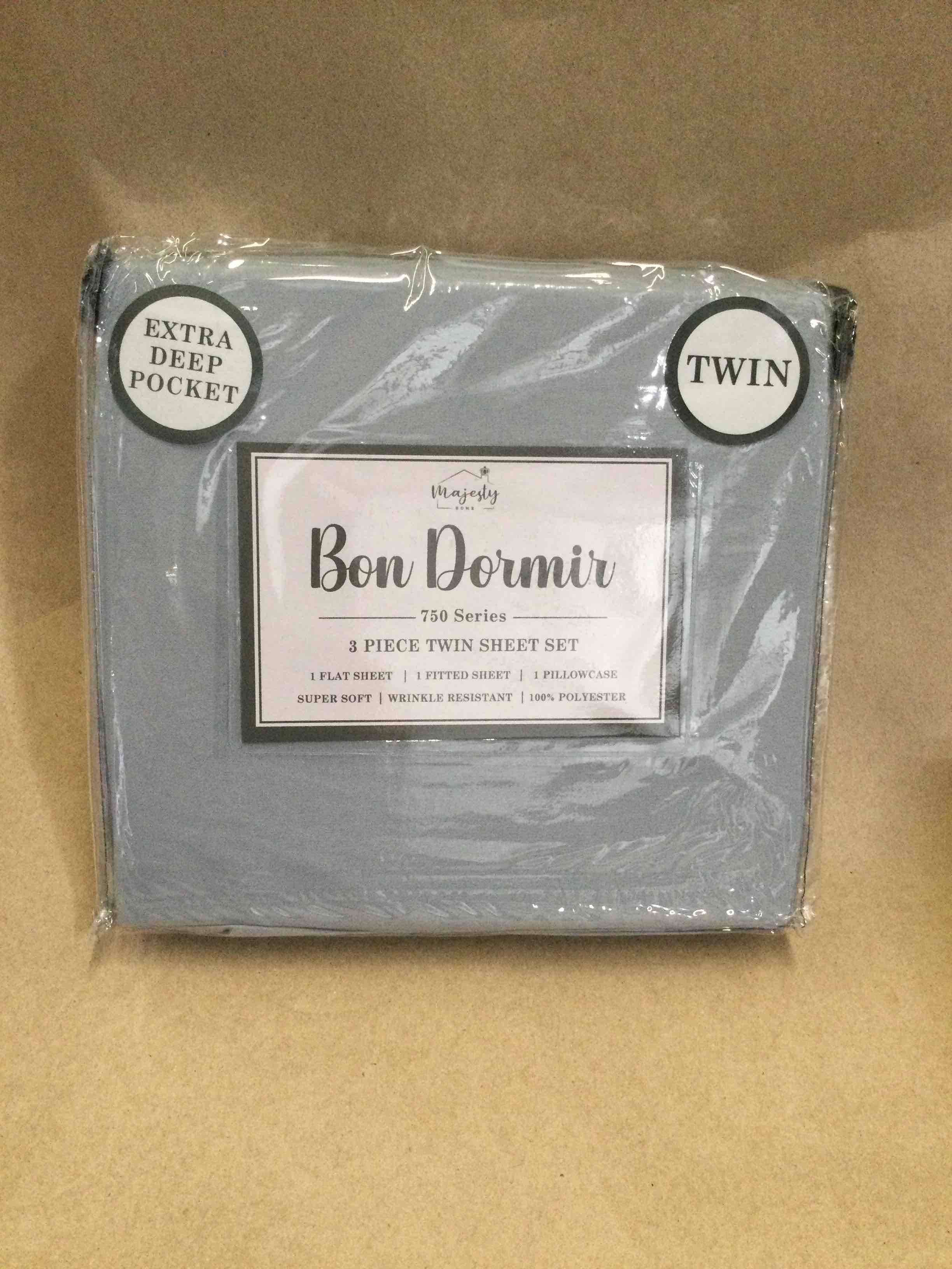 Majesty Home 3 Piece Twin Sheet Set 