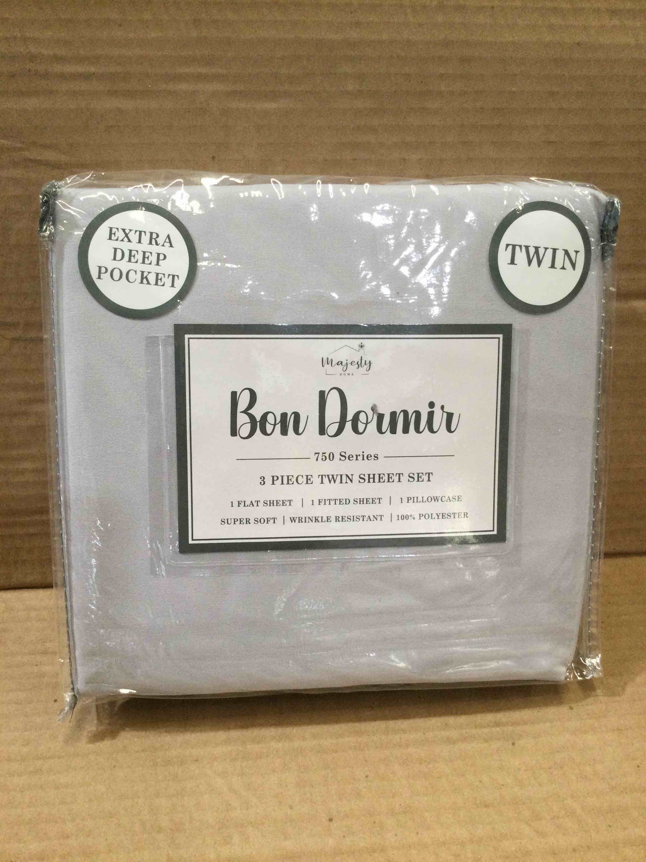 Majesty Home Bon Dormir 3 Piece Twin Size Sheet Set 