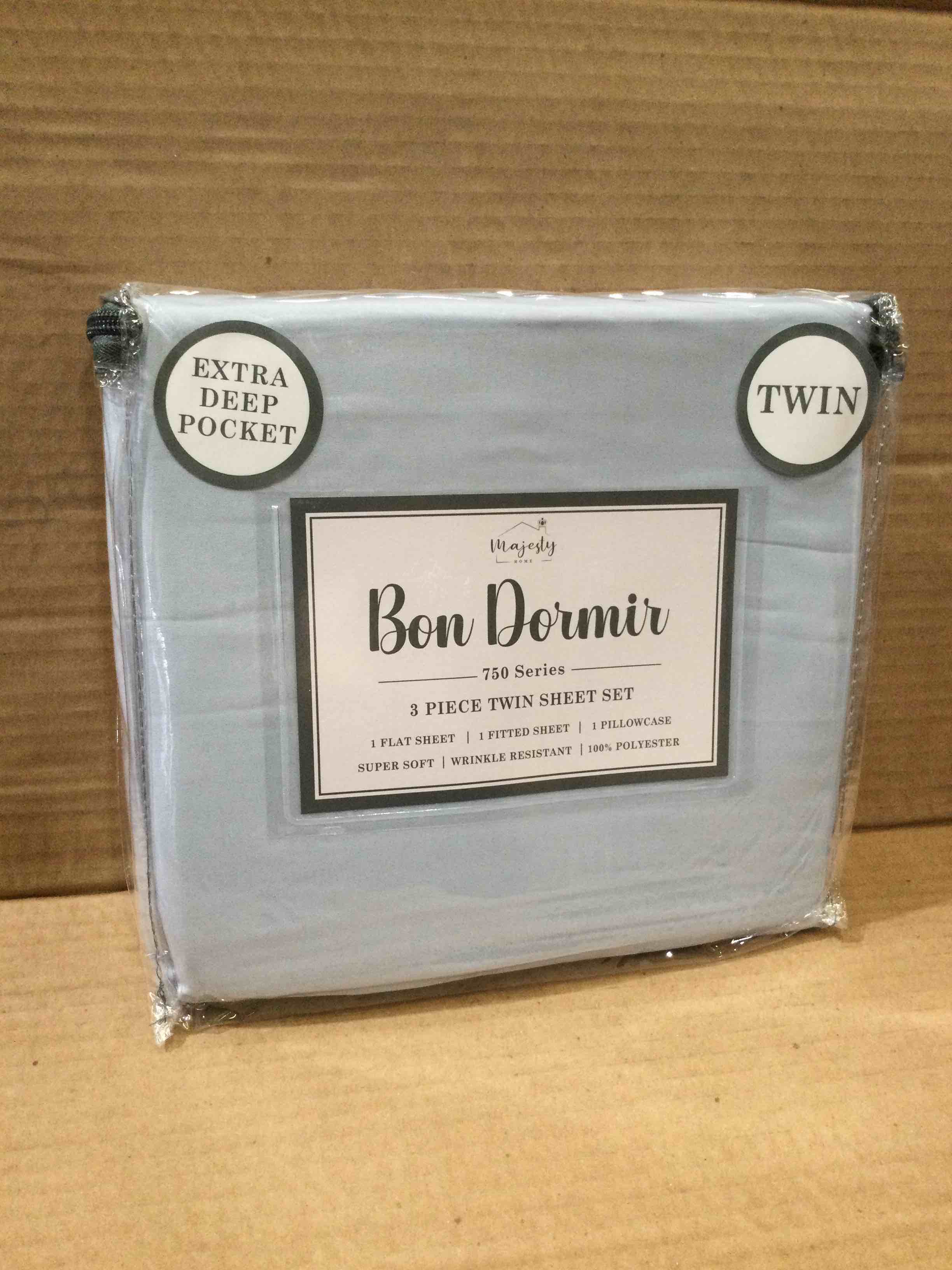 Majesty Home Bon Dormir 3 Piece Twin Size Sheet Set 