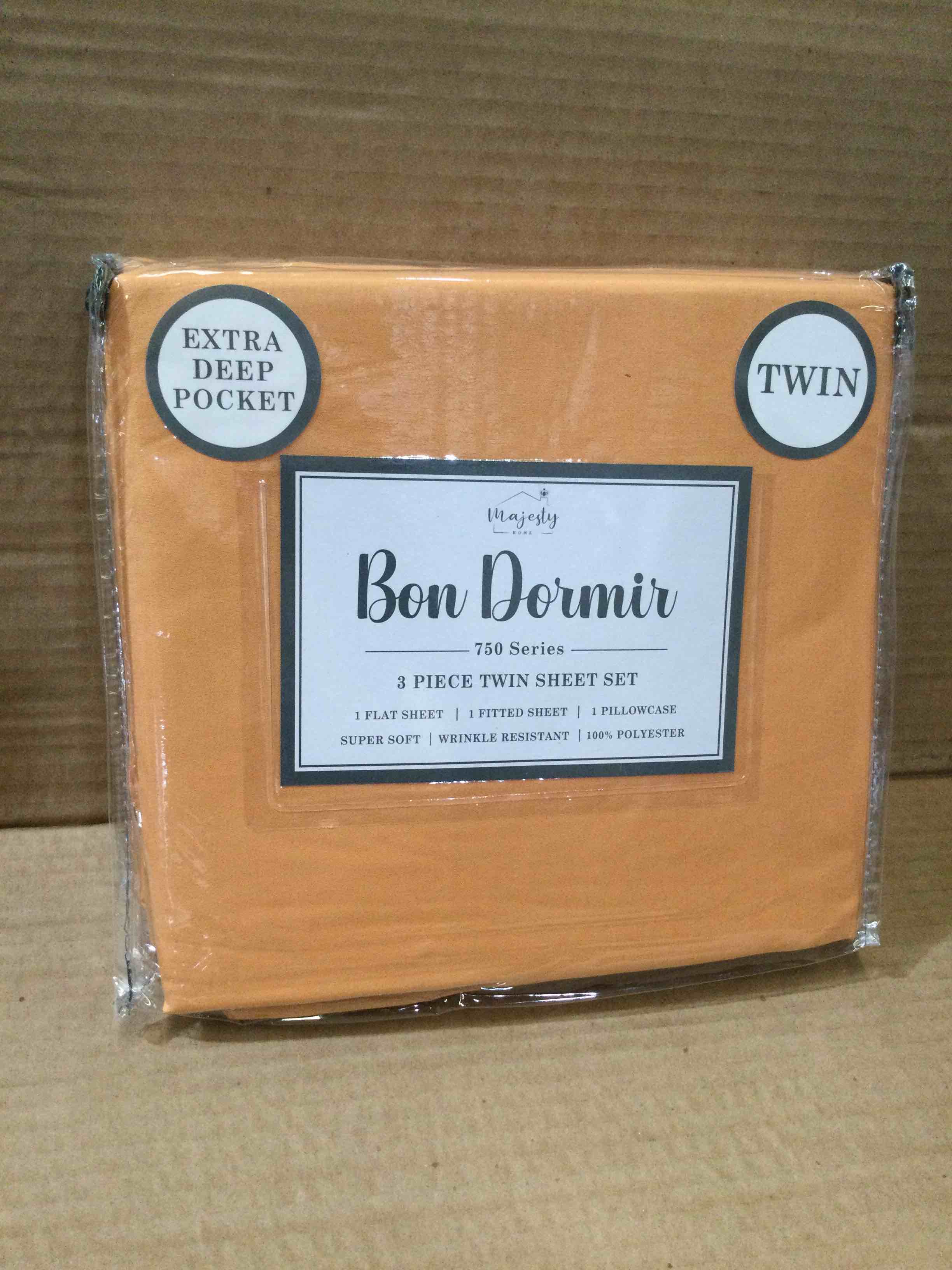 Majesty Home Bon Dormir 3 Piece Twin Size Sheet Set 