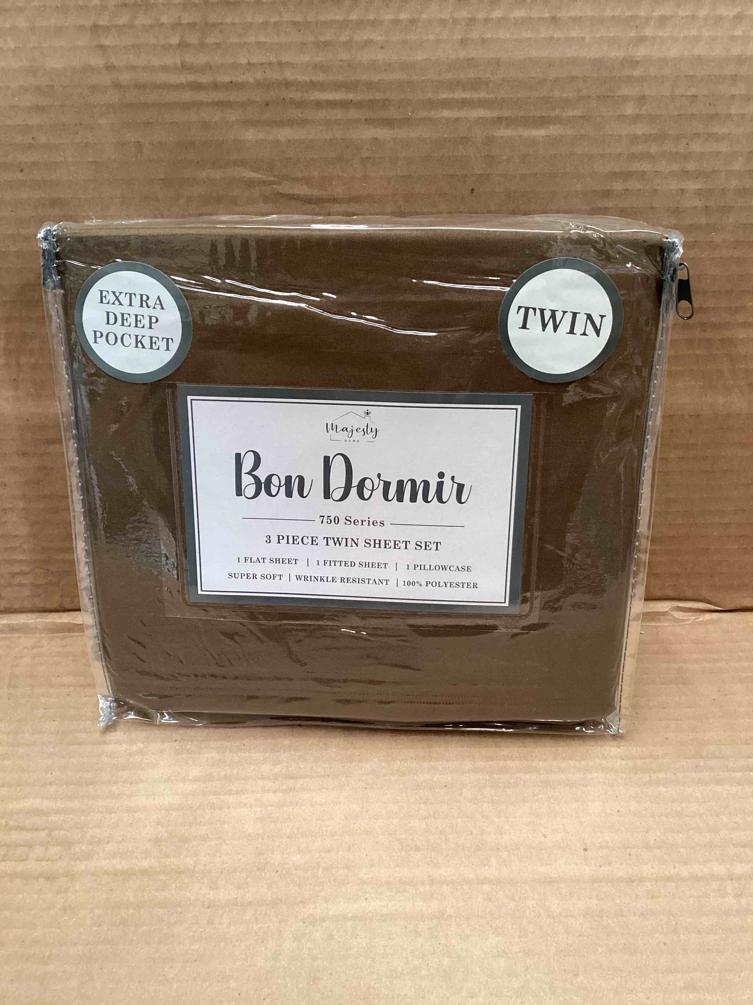 Majesty Home Bon Dormir 3 Piece Deep Pocket Twin Sheet Set 