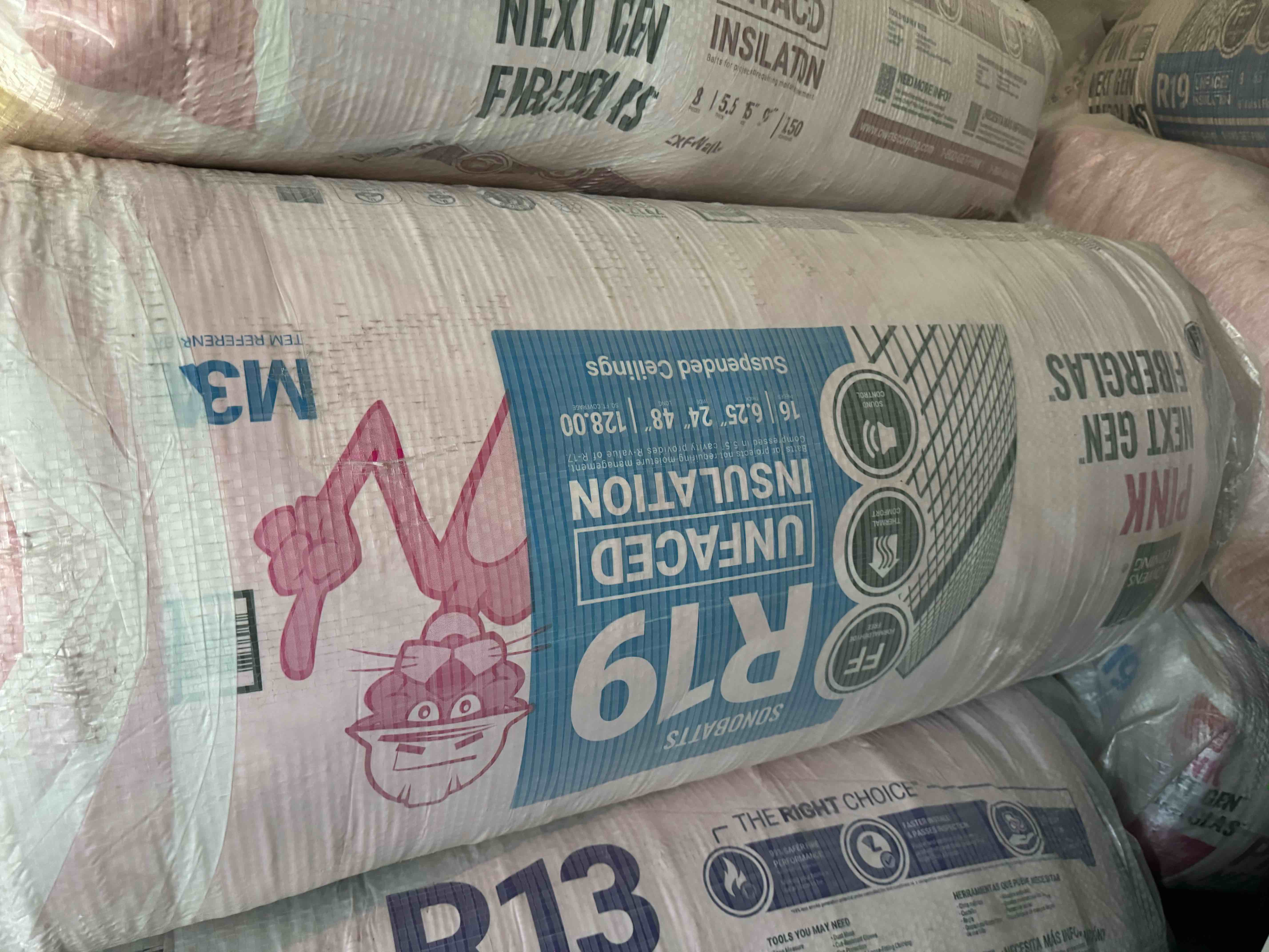 4 batts r19 24” unfaced insulation your bid per batt