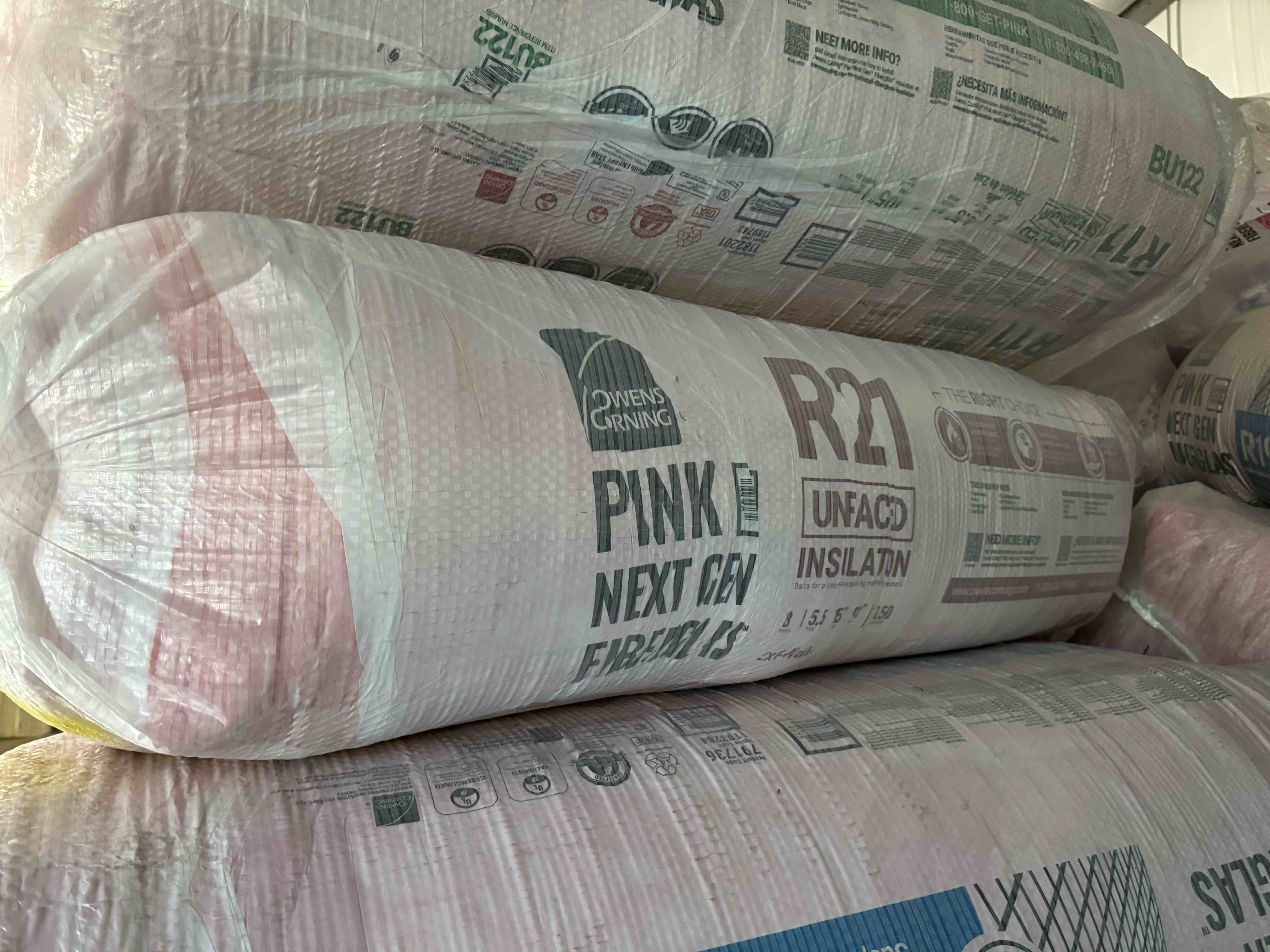 5 batts r21 15” unfaced insulation your bid per batt