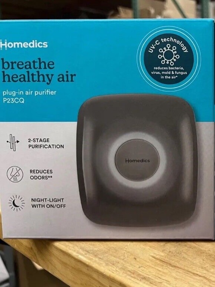 Homedics Breathe healthy air plug in air purifier P23CQ