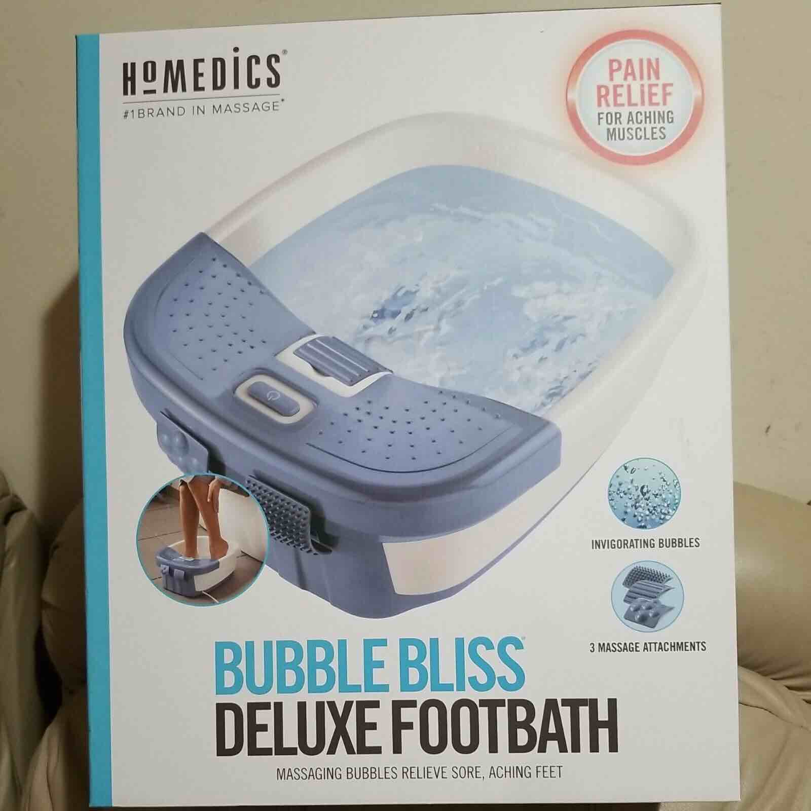 HoMedics Bubble Bliss Deluxe Foot Spa Bath ,Massaging Arch Pain Relief