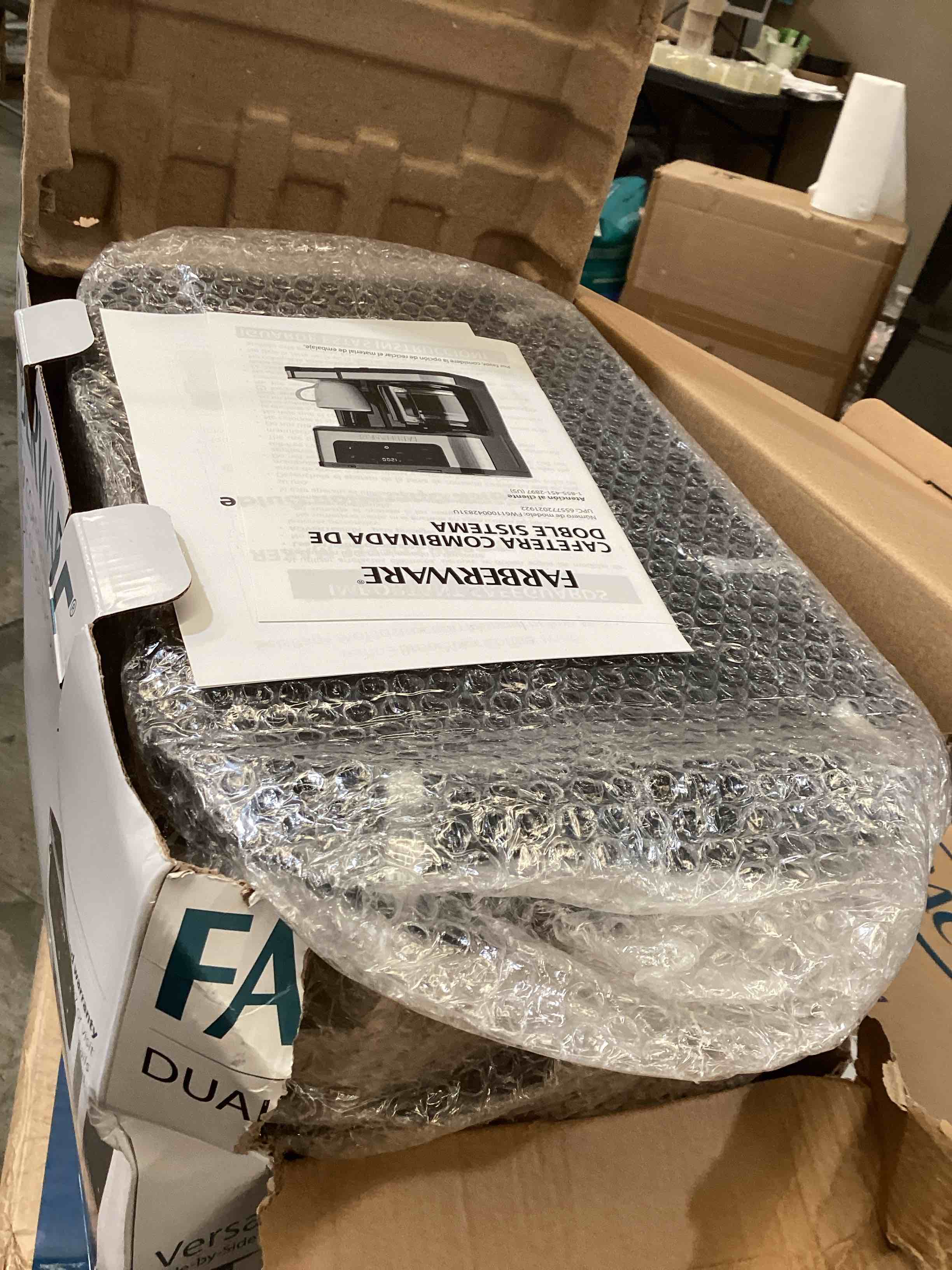 Farberware Side by Side Single Serve or 12 Cup Coffee Maker Black with Stainless Insert