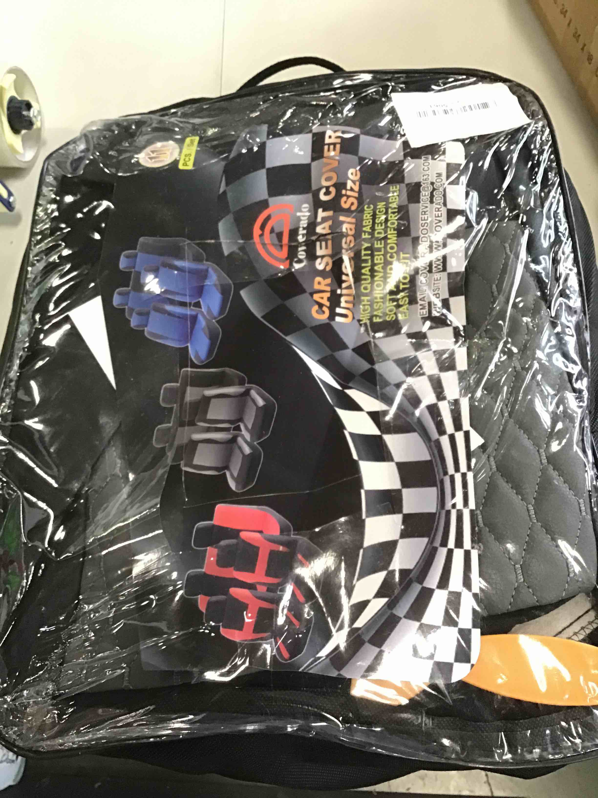 Coverado Car Seat Covers Full Set, 11 Pieces Universal Seat Covers for Cars, PVC Car Seat Cushions, Auto Car Seat Protectors for Front and Rear, Driver Seat Covers Fit for Most Vehicles Gray, DJCP01