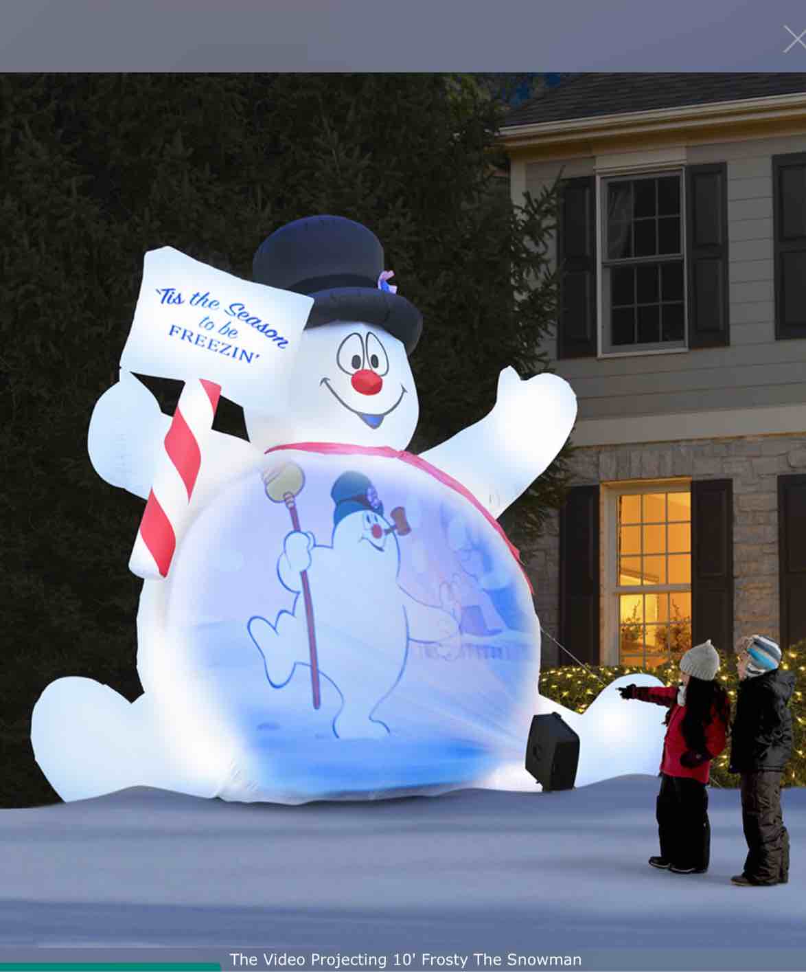 The Video Projecting 10' Frosty The Snowman