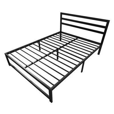 Modern Design Wrought Iron Frame Steel Furniture Single Metal Bed Queen Size with Headboard