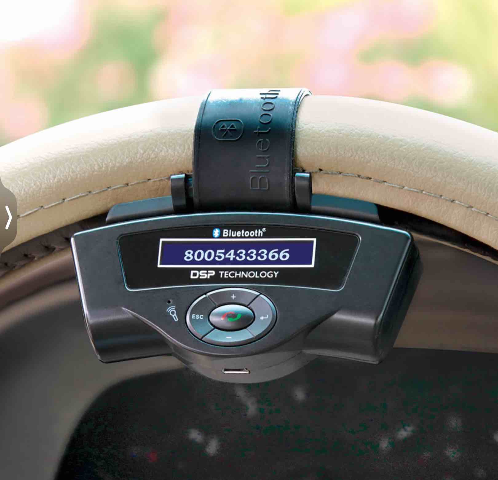 The iPhone Steering Wheel Bluetooth Speakerphone
