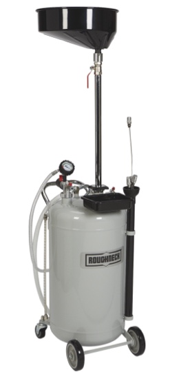 Roughneck 2-in-1 Air-Operated Waste Oil Drainer, 24-Gallon Tank