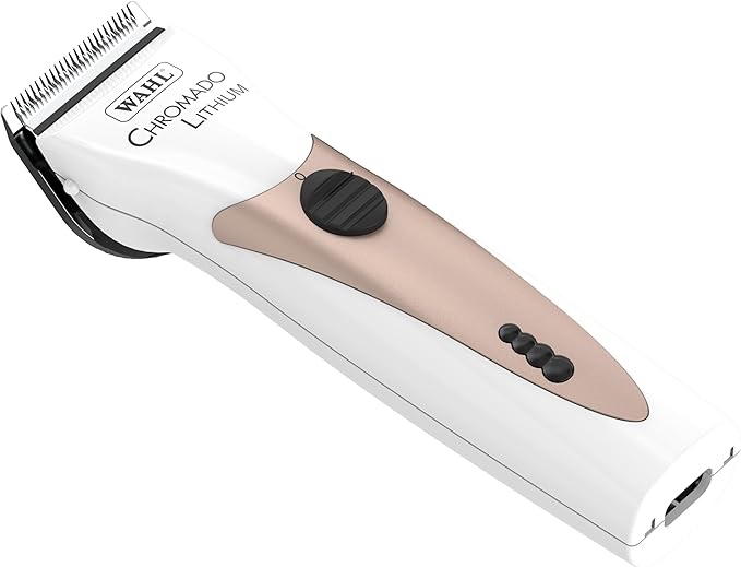 WAHL Professional Animal Chromado Lithium Pet, Dog, Cat, & Horse Corded/Cordless Clipper Kit - White & Rose Gold