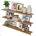 CERVO SHELF WITH 9.25” Bracket 60”x10x1 Burnt 3pcs 