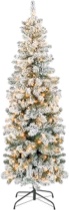 Bethlehem light 5’ flocked tree clear