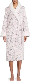 Secret Treasures Pink Leopard Print Superminky Sleep Robe - Medium 