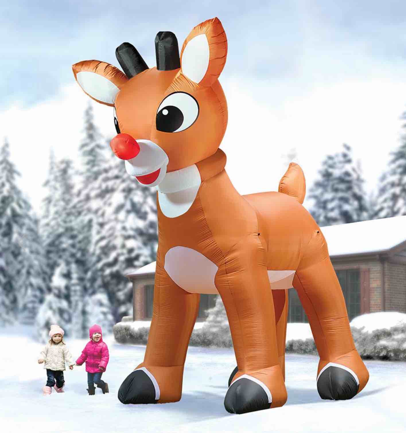 The 15' Inflatable Rudolph With Blinking Nose