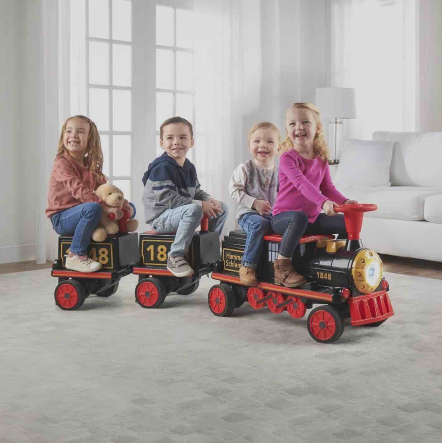 The Hammacher Schlemmer Four Passenger Electric Ride On Train 4.8 (Item 98189)