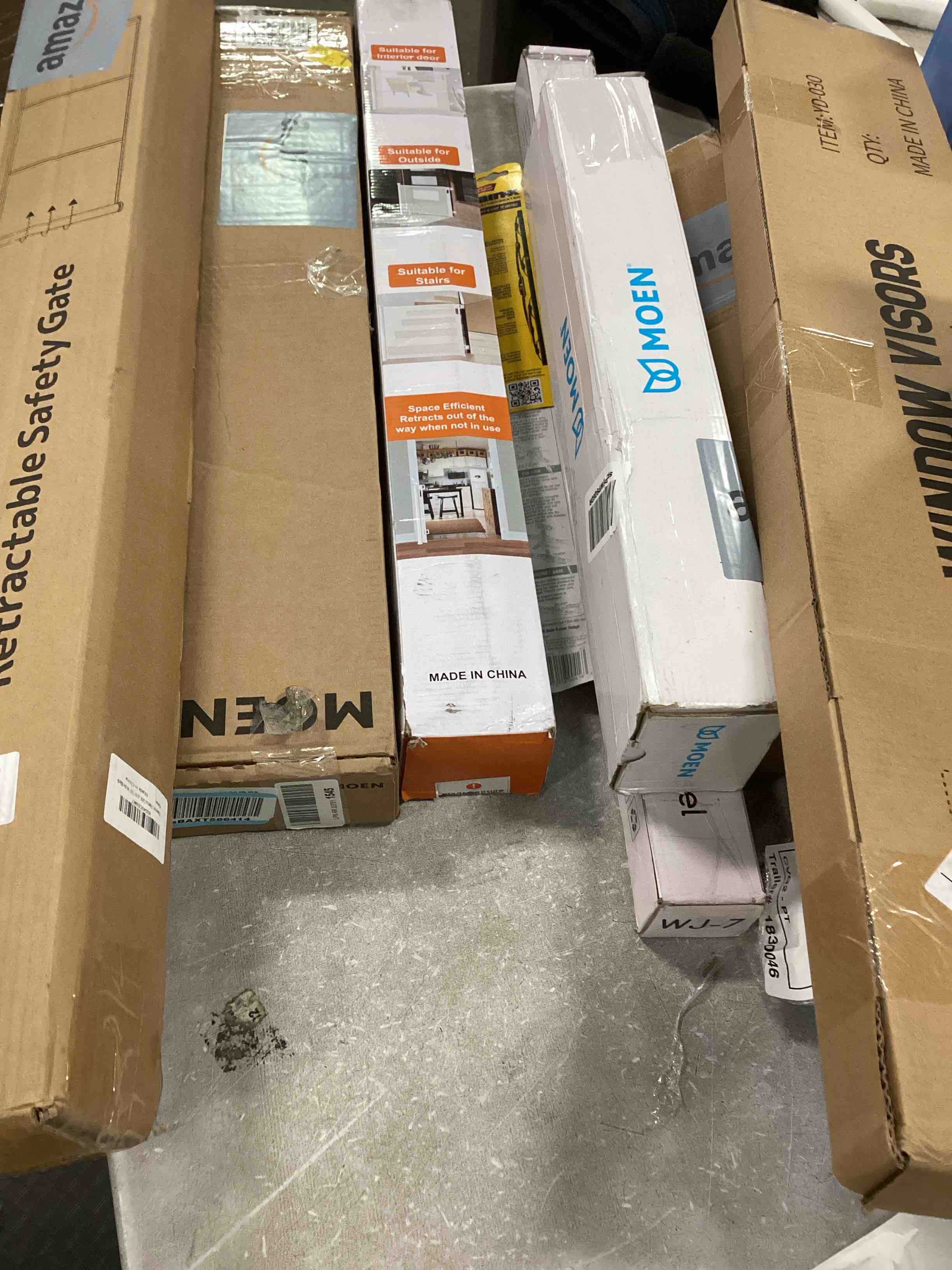 assorted item miscellaneous curtain rod/ retractable gate and more