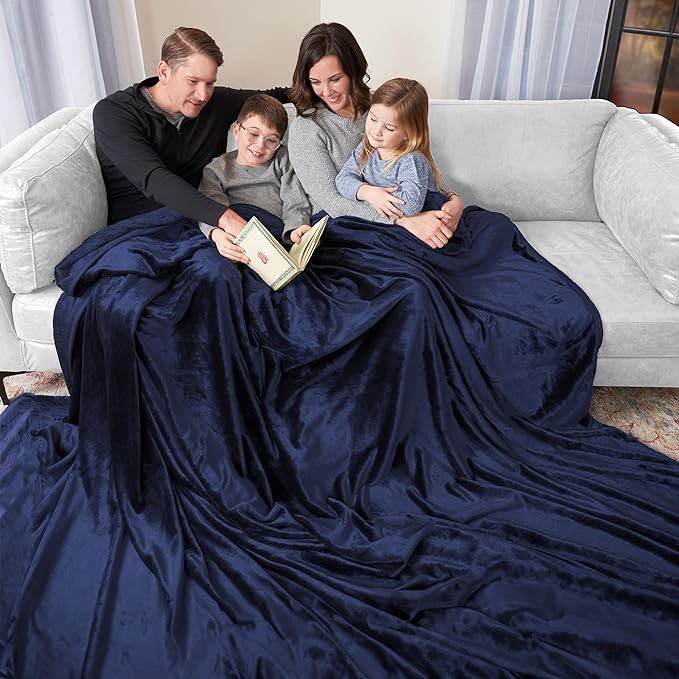 Northwest Classics The Huge One Oversized Cozy Cloud Throw Blanket, 110" x 132", Platinum