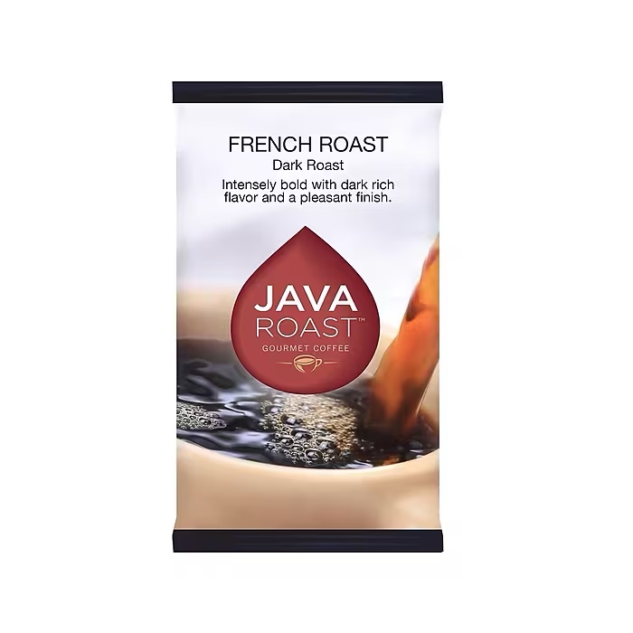 Java Roast Gourmet French Roast Ground Coffee with Bonus Filters, Dark Roast, 24/Carton (BHS90366)