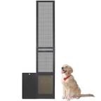 HANIML Large Dog Door for Sliding Glass Doors Doggie Door Insert for Screen Patio Pets Door with Lockable Panel Convenient and Durable Magnetic Closure Easy to Install Ideal for Large Dogs Cats Black
