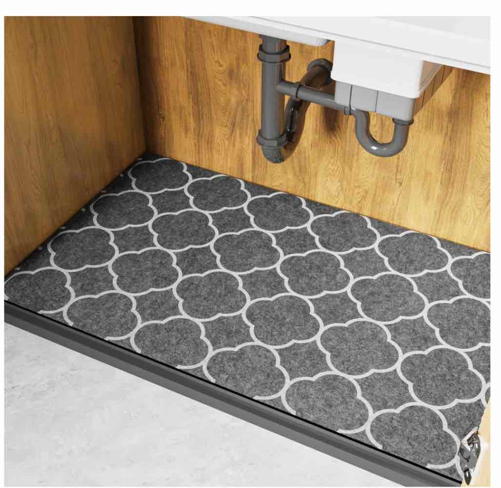 Anti Leak Under Sink Mat-Cut to Fit Under Kitchen Sink Mat-Non Adhesive 