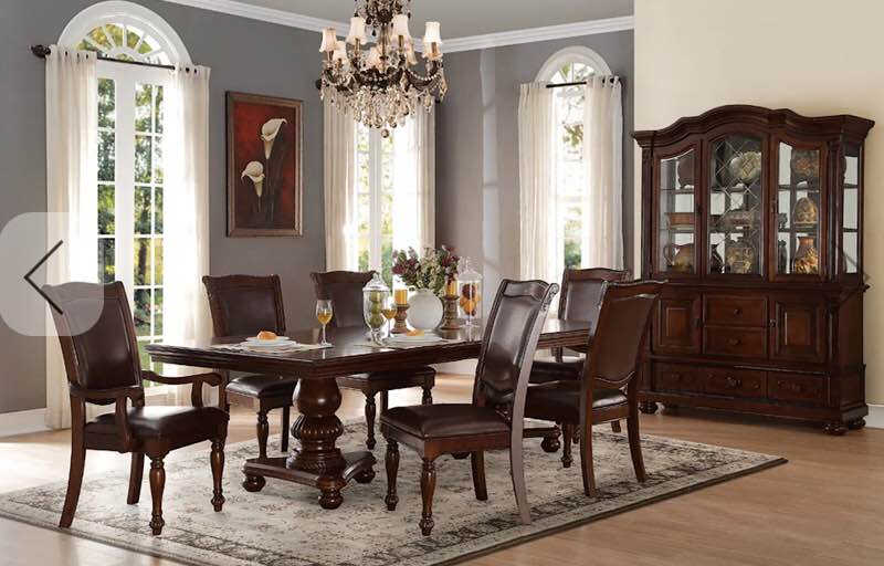Traditional Double Pedestal Dining Table(incomplete top only)
