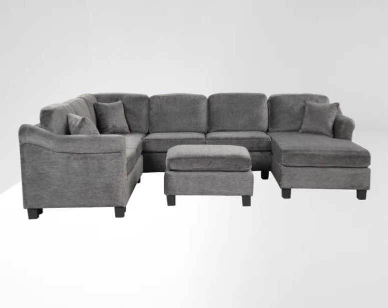 celilo sofa bed dark grey sectional(incomplete box 4/4)