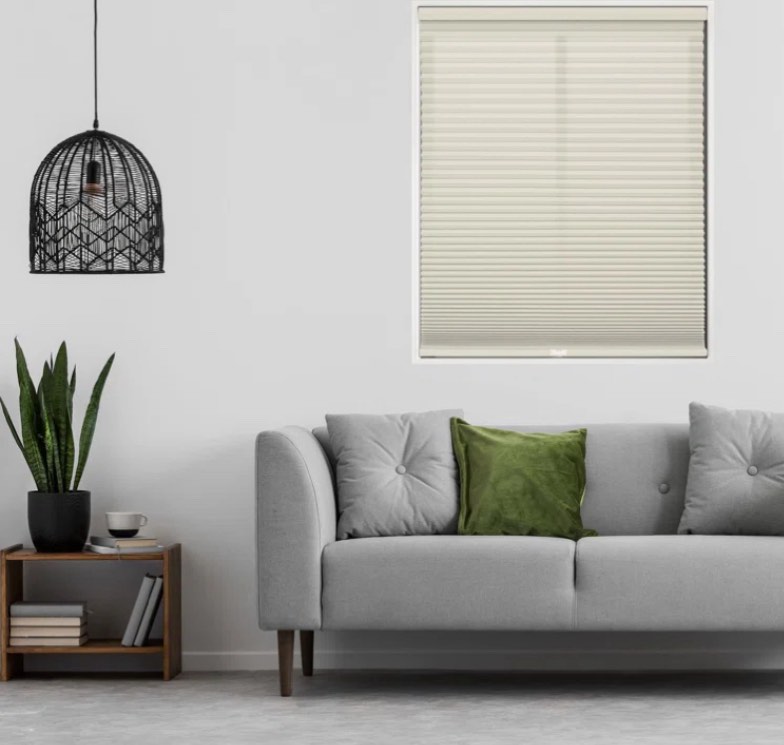 semi sheer cellular shade ivory 