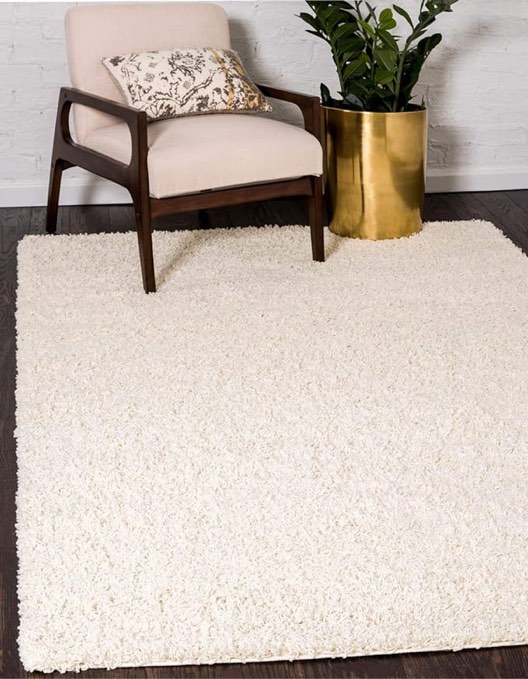 Unique Loom Solid Shag Collection Area Rug 7' 10" x 10' 