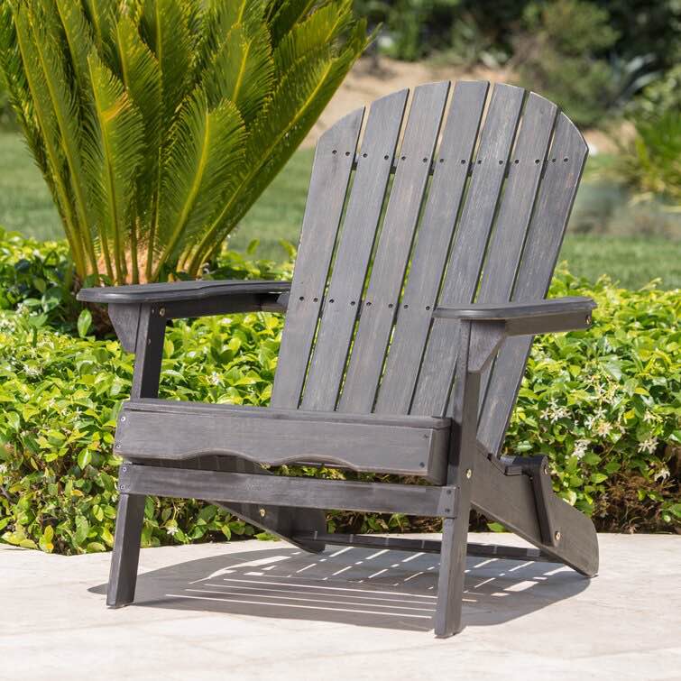 Kalicki Solid Wood Folding Adirondack Chair